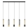 LED Lustra ar auklu BARS 5xGU10/4,8W/230V melna/zeltaina