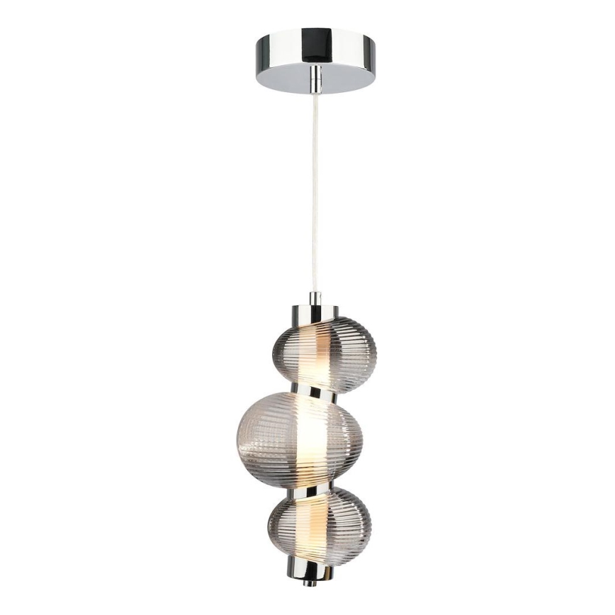 LED Lustra ar auklu BOLLA LED/12W/230V d. 16 cm dūmakains