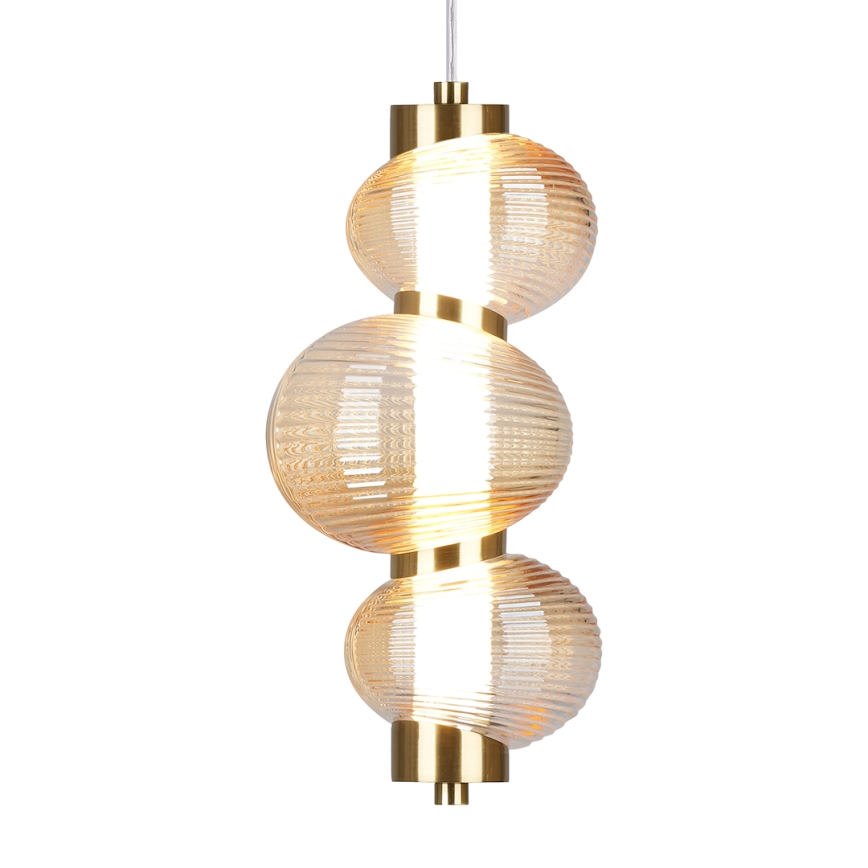 LED Lustra ar auklu BOLLA LED/12W/230V d. 16 cm zelta
