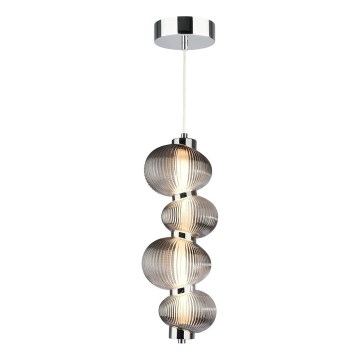 LED Lustra ar auklu BOLLA LED/17W/230V d. 16 cm spīdīgi hromēts/dūmakains