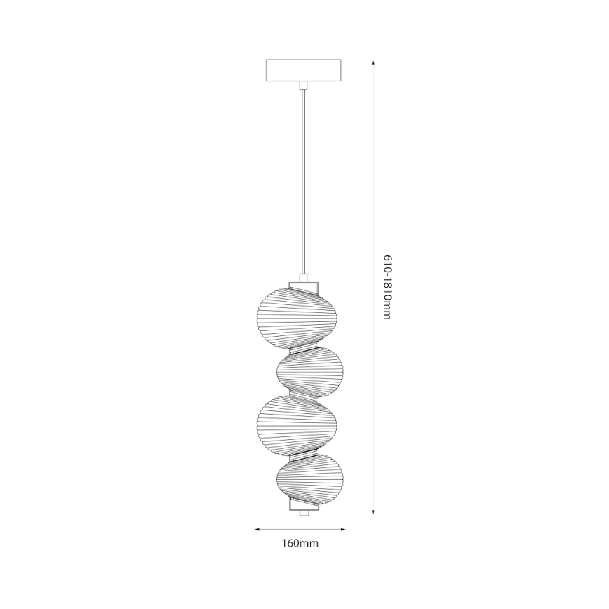 LED Lustra ar auklu BOLLA LED/17W/230V d. 16 cm spīdīgi hromēts/dūmakains