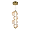 LED Lustra ar auklu BOLLA LED/17W/230V d. 16 cm zelta/dūmakains