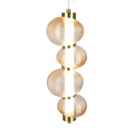 LED Lustra ar auklu BOLLA LED/17W/230V d. 16 cm zelta/dūmakains