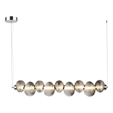 LED Lustra ar auklu BOLLA LED/32W/230V spīdīgi hromēts/dūmakains