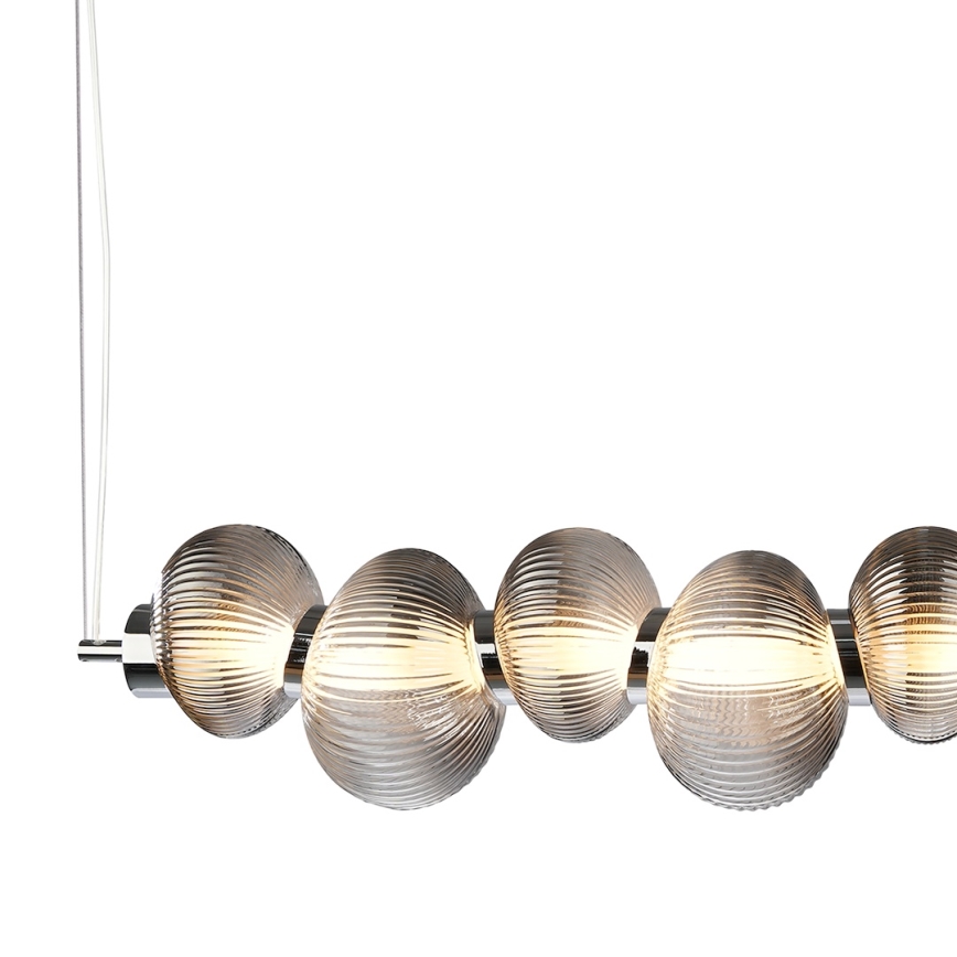 LED Lustra ar auklu BOLLA LED/32W/230V spīdīgi hromēts/dūmakains