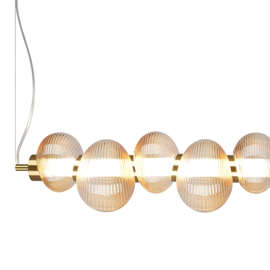 LED Lustra ar auklu BOLLA LED/32W/230V zelta/dūmakains