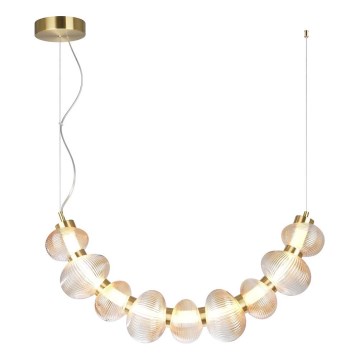 LED Lustra ar auklu BOLLA LED/36W/230V zelta/dūmakains