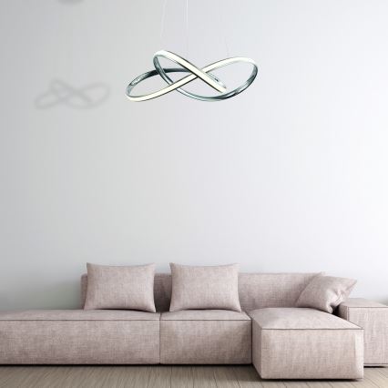 LED Lustra ar auklu CAPPIO LED/36W/230V spīdīgi hromēts