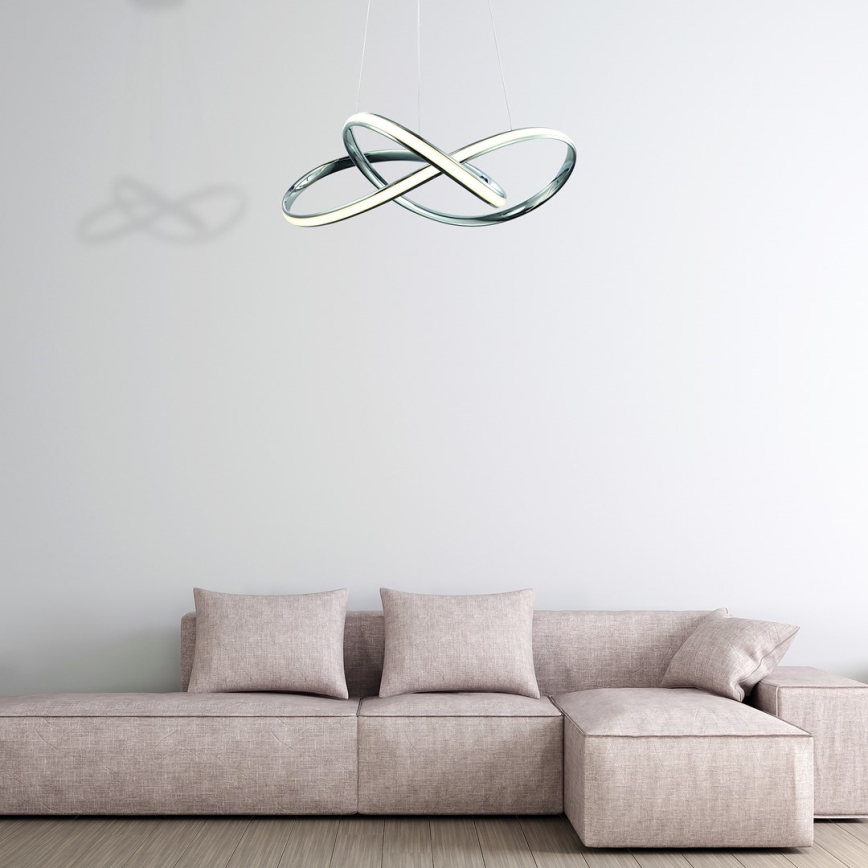 LED Lustra ar auklu CAPPIO LED/36W/230V spīdīgi hromēts