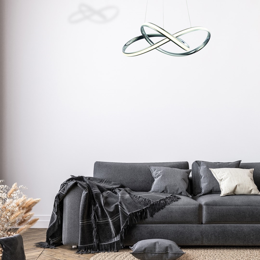 LED Lustra ar auklu CAPPIO LED/36W/230V spīdīgi hromēts