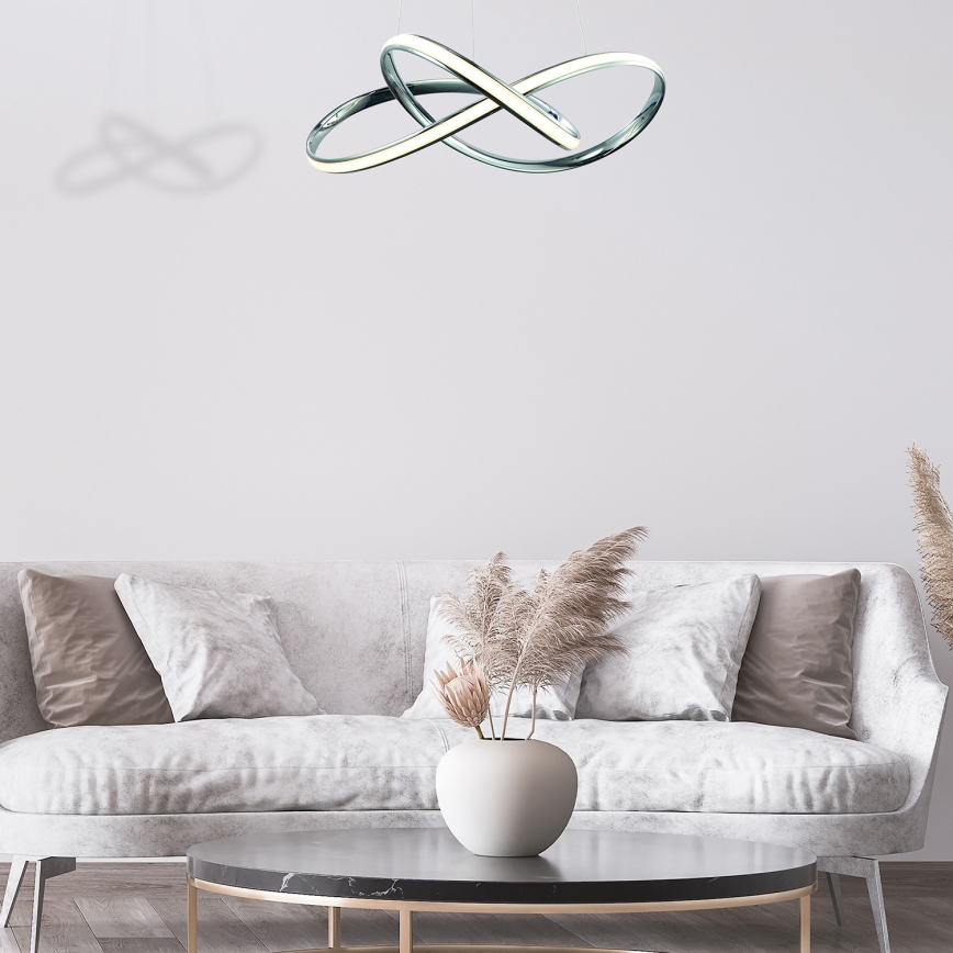 LED Lustra ar auklu CAPPIO LED/36W/230V spīdīgi hromēts