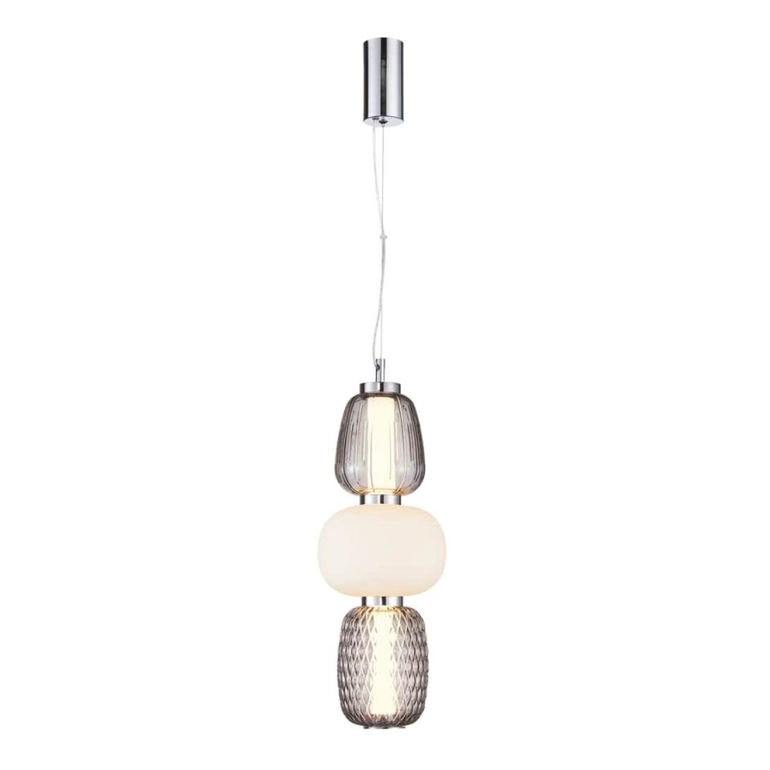 LED Lustra ar auklu CARO LED/28W/230V spīdīgi hromēts