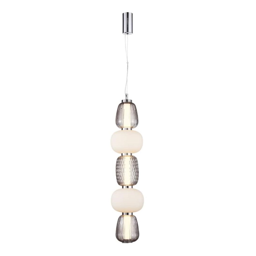 LED Lustra ar auklu CARO LED/40W/230V spīdīgi hromēts