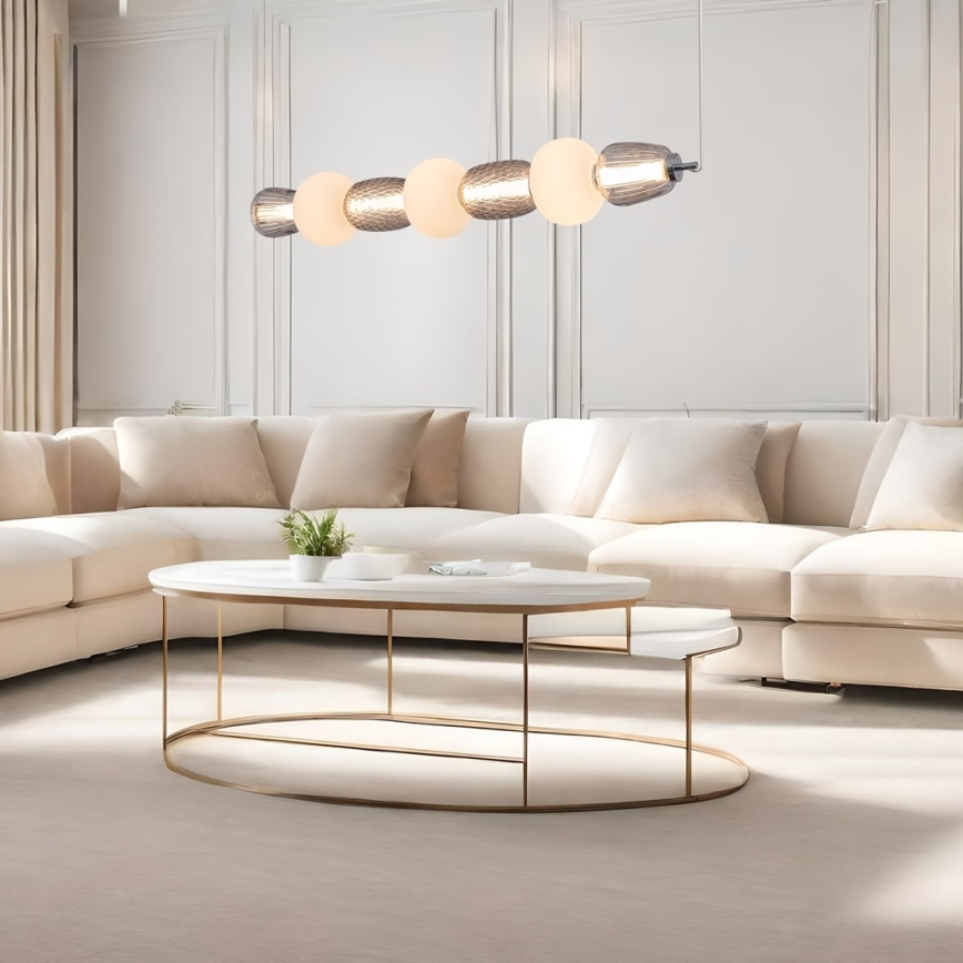 LED Lustra ar auklu CARO LED/42W/230V spīdīgi hromēts