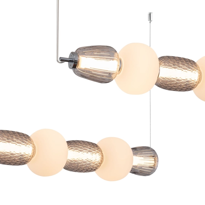 LED Lustra ar auklu CARO LED/42W/230V spīdīgi hromēts
