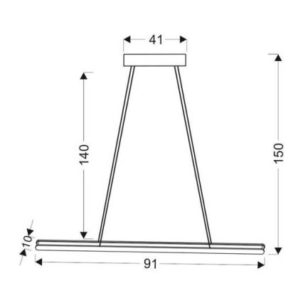LED Lustra ar auklu COCONUT LED/28W/230V