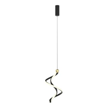 LED Lustra ar auklu COLIA LED/19W/230V melna/zelta