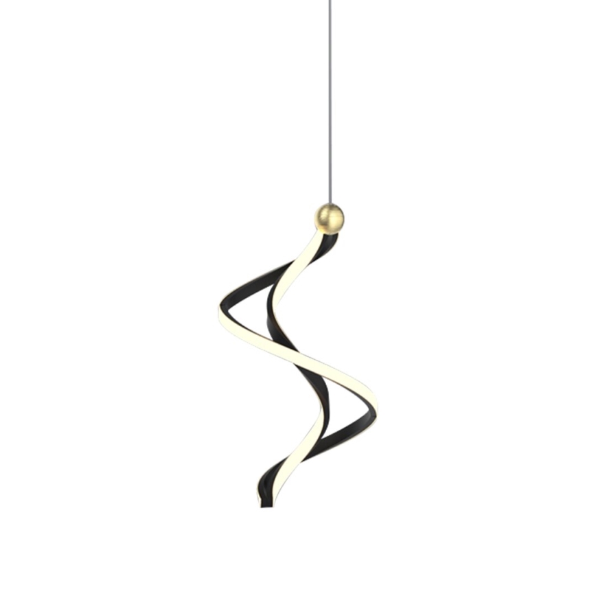 LED Lustra ar auklu COLIA LED/19W/230V melna/zelta