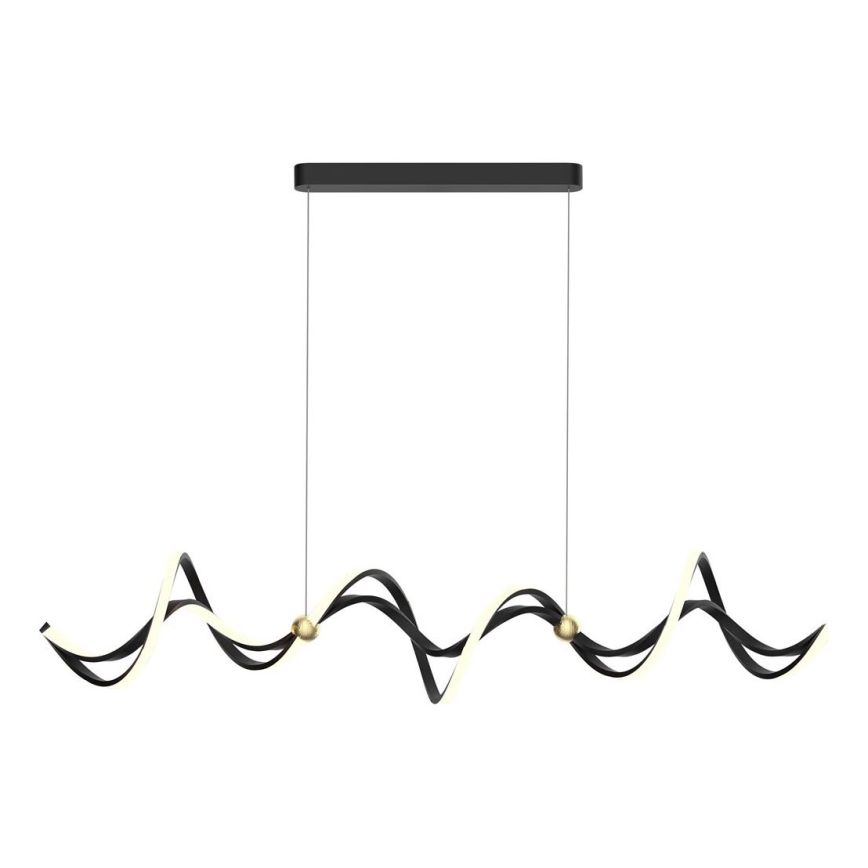 LED Lustra ar auklu COLIA LED/55W/230V melna/zelta