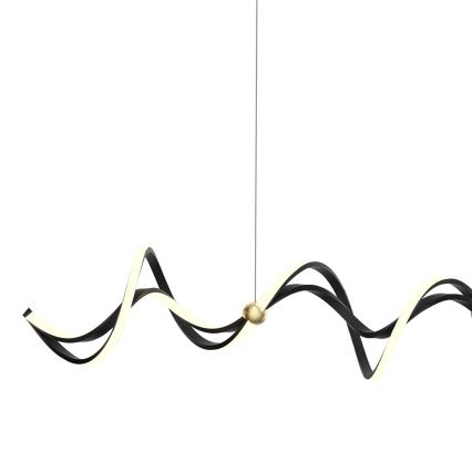 LED Lustra ar auklu COLIA LED/55W/230V melna/zelta