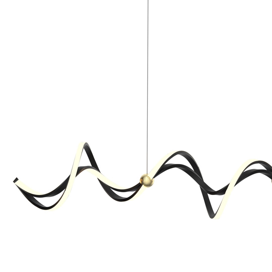 LED Lustra ar auklu COLIA LED/55W/230V melna/zelta