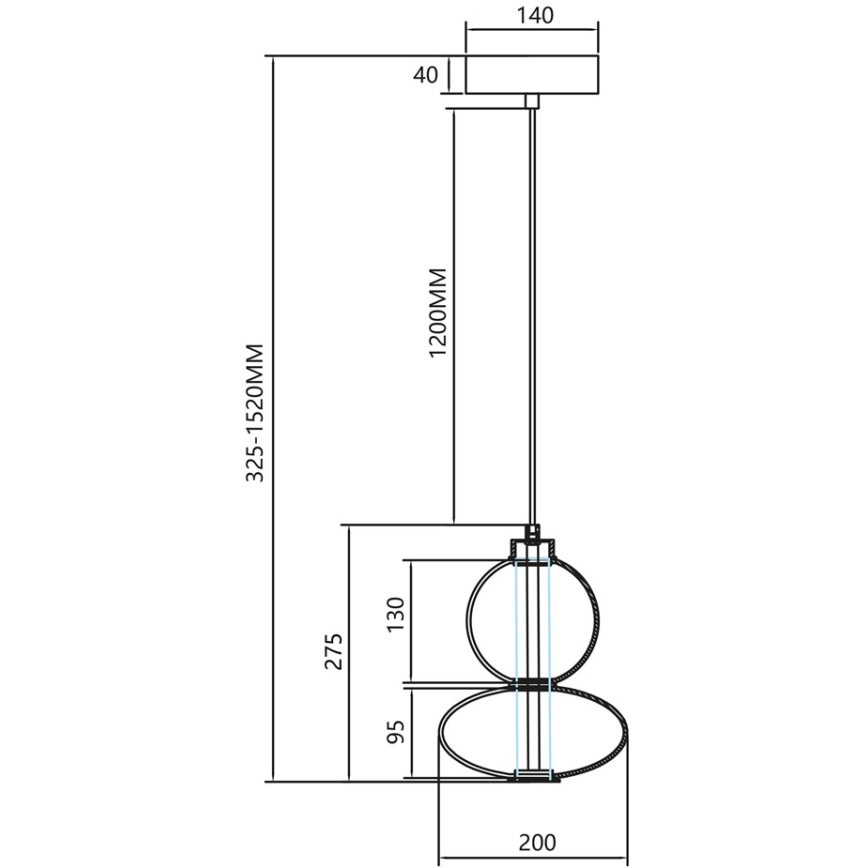 LED Lustra ar auklu DAPHNE LED/12W/230V pelēka