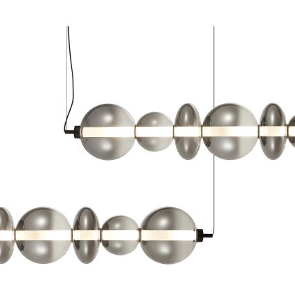 LED Lustra ar auklu DAPHNE LED/40W/230V pelēka