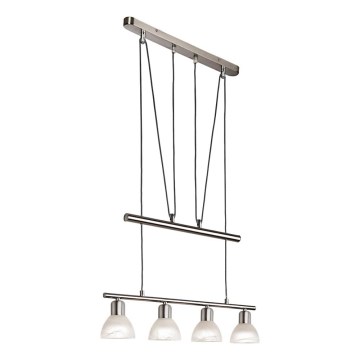 LED Lustra ar auklu DAYTONA 4xE14/5W/230V 3000K spīdīgi hromēts