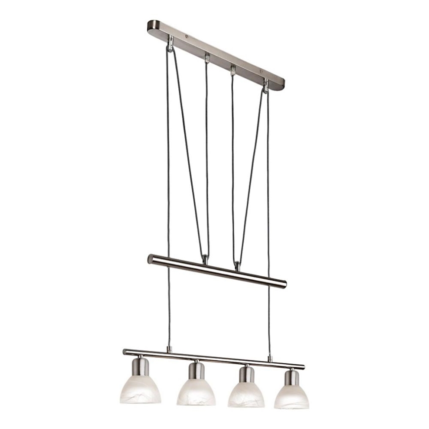 LED Lustra ar auklu DAYTONA 4xE14/5W/230V 3000K spīdīgi hromēts