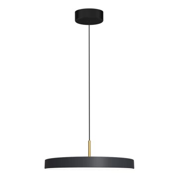 LED Lustra ar auklu DISC LED/38W/230V melna