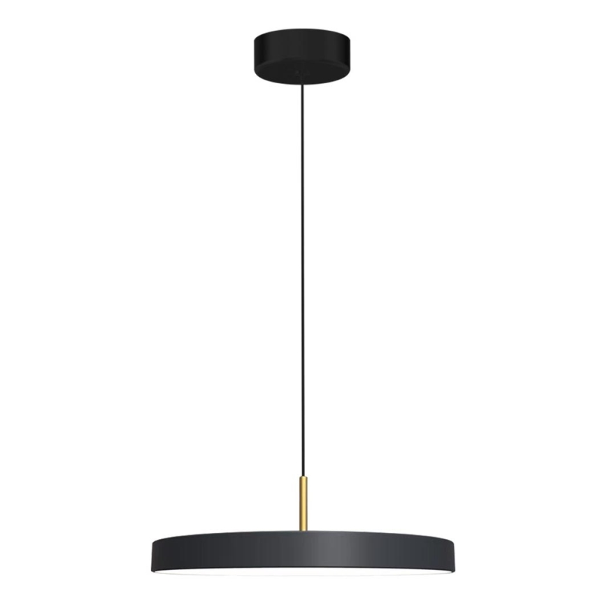 LED Lustra ar auklu DISC LED/38W/230V melna