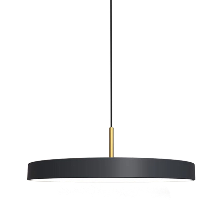LED Lustra ar auklu DISC LED/38W/230V melna