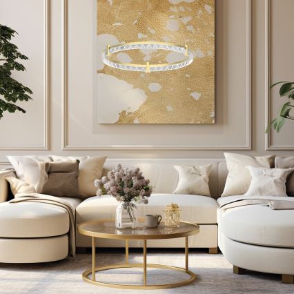 LED Lustra ar auklu ELEGANCE LED/36W/230V zelta