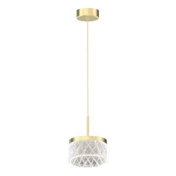 LED Lustra ar auklu ELEGANCE LED/9W/230V d. 15 cm zelta