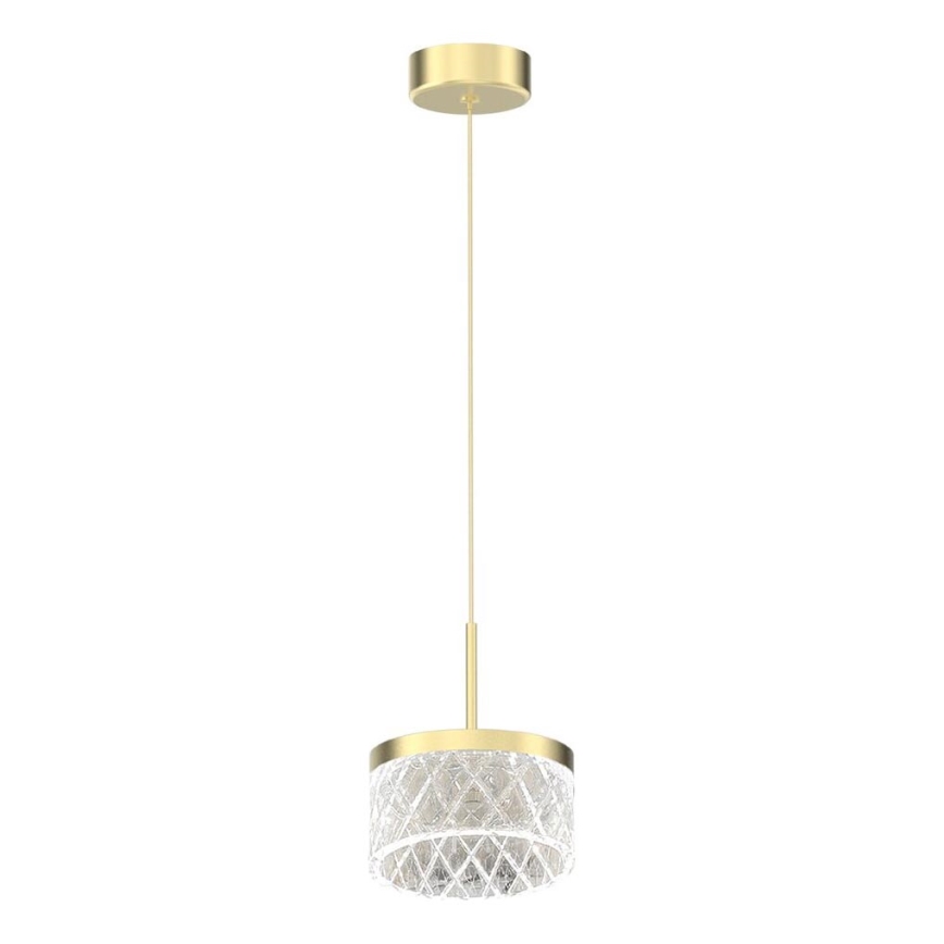 LED Lustra ar auklu ELEGANCE LED/9W/230V d. 15 cm zelta