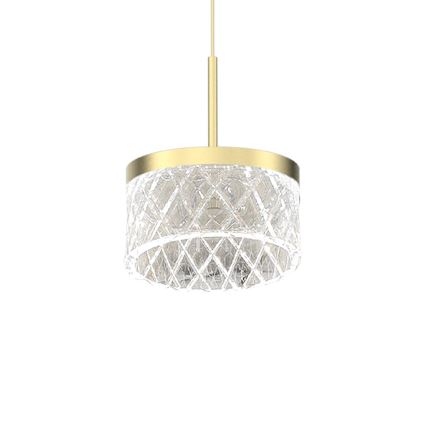 LED Lustra ar auklu ELEGANCE LED/9W/230V d. 15 cm zelta