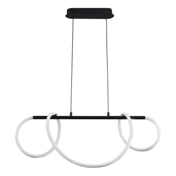 LED Lustra ar auklu EMMA LED/38W/230V melna