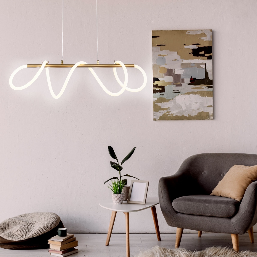LED Lustra ar auklu EMMA LED/38W/230V zelta