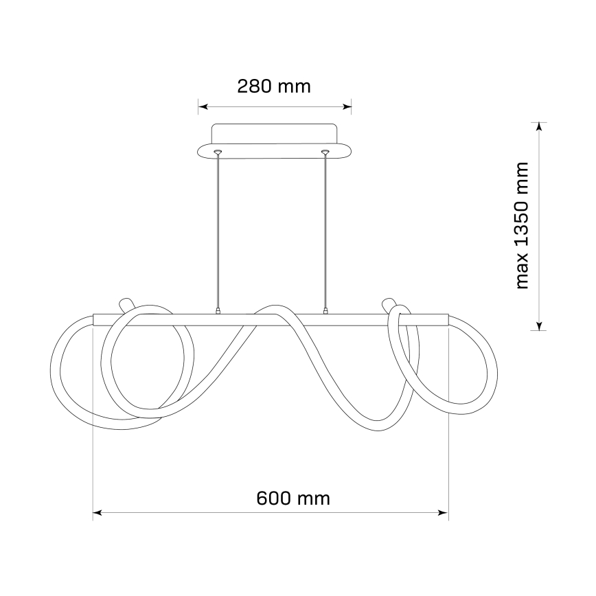 LED Lustra ar auklu EMMA LED/38W/230V zelta
