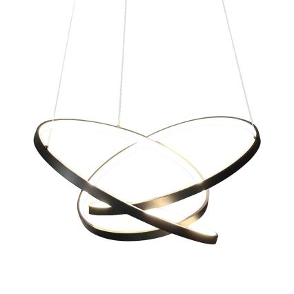 LED Lustra ar auklu EMPOLI LED/55W/230V melna