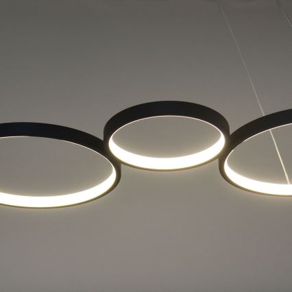 LED Lustra ar auklu FLAMENCO LED/42W/230V 4000K melna