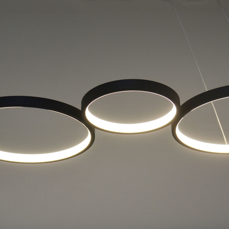 LED Lustra ar auklu FLAMENCO LED/42W/230V 4000K melna