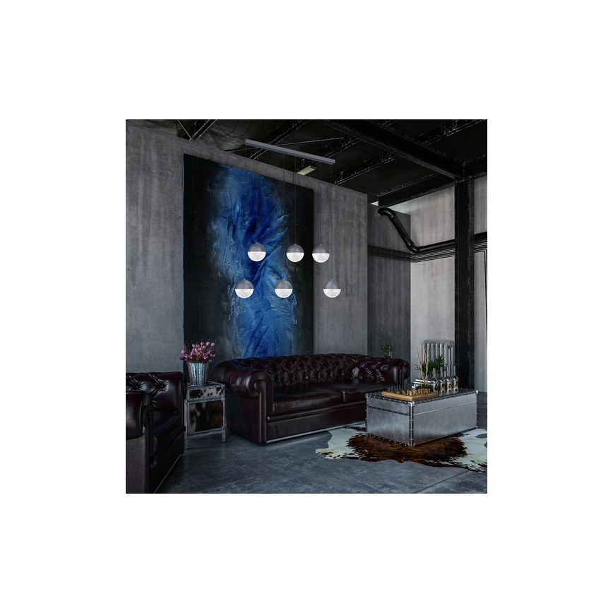 LED Lustra ar auklu FURNI 6xLED/5W/230V