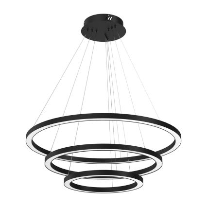 LED Lustra ar auklu GALAXIA LED/85W/230V melna