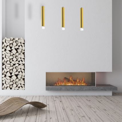 LED Lustra ar auklu GOLDIE 3xLED/15W/230V zelta