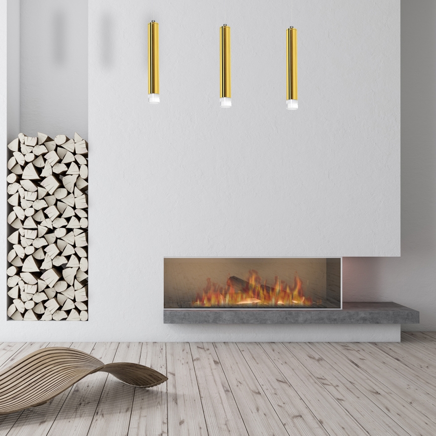 LED Lustra ar auklu GOLDIE 3xLED/15W/230V zelta