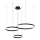 LED Lustra ar auklu GRAVITY LED/108W/230V melna