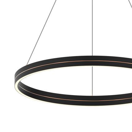 LED Lustra ar auklu GRAVITY LED/36W/230V melna