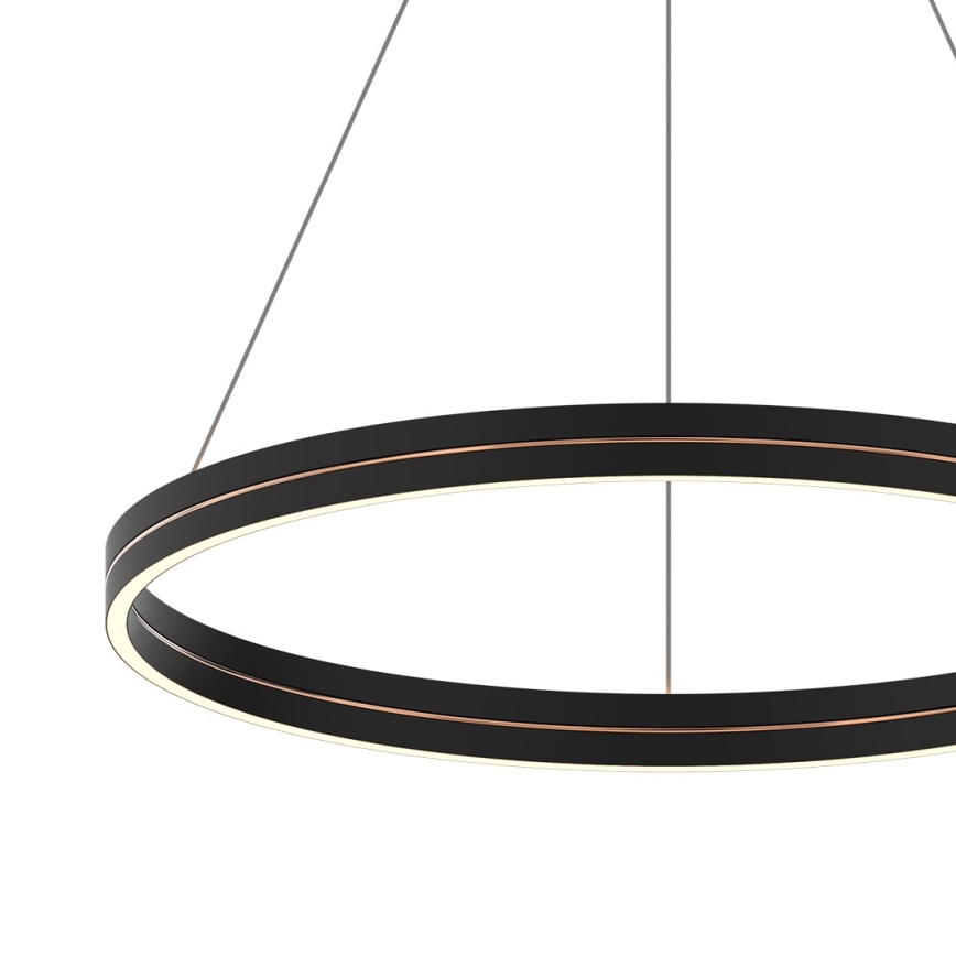 LED Lustra ar auklu GRAVITY LED/36W/230V melna