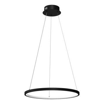 LED Lustra ar auklu HOOP LED/27W/230V d. 50 cm 4000K melna